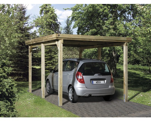 Einzelcarport weka 617 Gr. 1 inkl. Stahldach 322x512 cm kesseldruckimprägniert-0