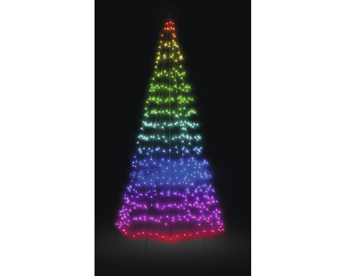 Twinkly Light Tree Lichtbaum Fahnenmast H 3m 450 LEDs Lichtfarbe RGB + warmweiß inkl. App-Steuerung