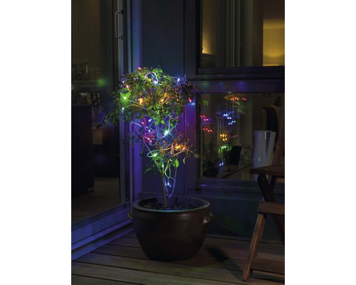 Lichterkette Konstsmide 12,64 m + 10 m Zuleitung 80 LEDs Lichtfarbe bunt