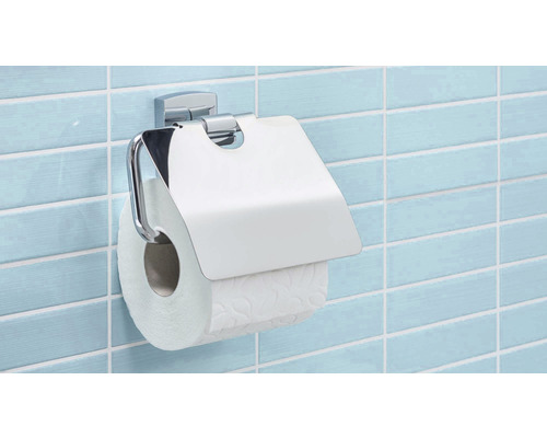 Toilettenpapierhalter aus Metall mit Toilettenpapierrolle