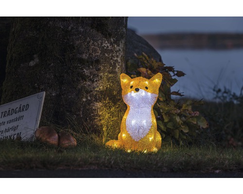 Acryl Fuchs Konstsmide H 27 cm Lichtfarbe kaltweiß 32 LEDs