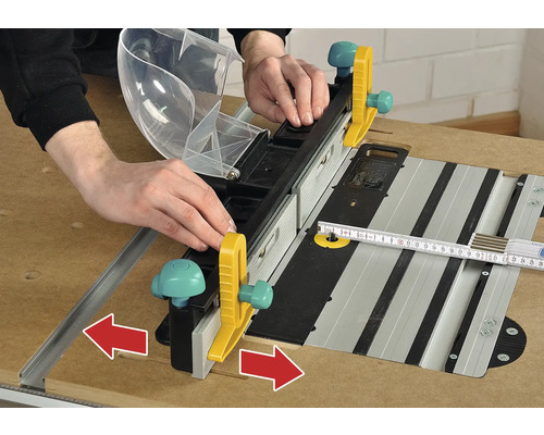 Wolfcraft Schneidlade mit Führungsschienen und Handschutz