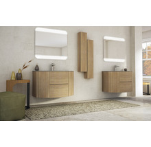 Waschtischunterschrank Eden 90 cm Tabak Eiche