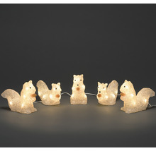 Lichterkette mit Eichhörnchenfiguren