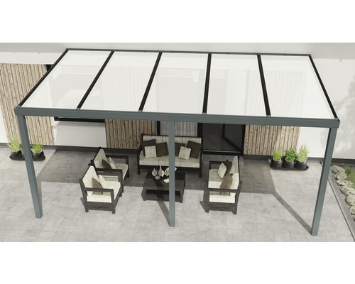 Terrassenüberdachung Easy Edition Glanz mit Polycarbonat