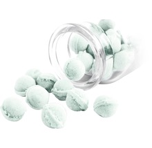 Badezusatz Kugeln in einem Glasbehälter