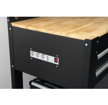 Werkbank 1400 x 1140 x 610 mm 200 KG mit Licht und Steckdose