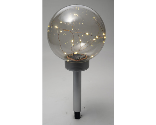 Solarlampe mit Kugelschirm und Erdspieß