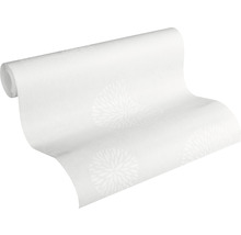 Weiße Tapetenrolle mit Blumendesign