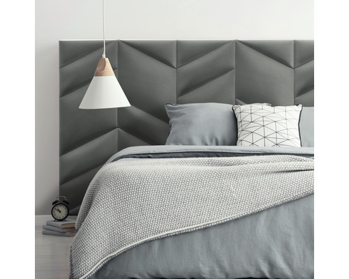 Wandkissen Riviera grau Samt-Optik 30 x 15 cm rechts Wandkissen Riviera grau Samt-Optik 30 x 15 cm rechts