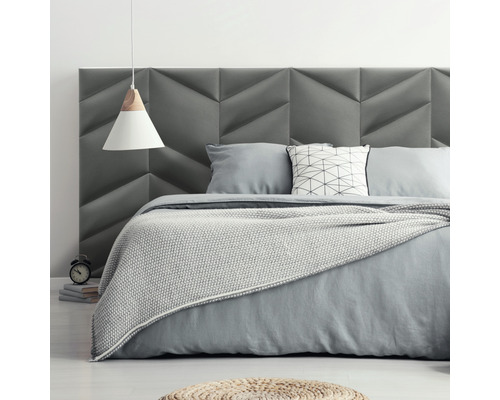 Wandkissen Riviera grau Samt-Optik 30 x 15 cm links Wandkissen Riviera grau Samt-Optik 30 x 15 cm links