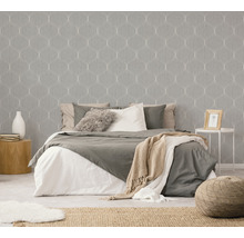 Vliestapete 112659 Opulence Optical Geo silber