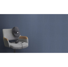 Vliestapete 484762 Florentine III Uni Leinen tintenblau