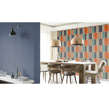 Vliestapete 484762 Florentine III Uni Leinen tintenblau