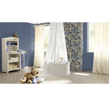 Vliestapete 484762 Florentine III Uni Leinen tintenblau