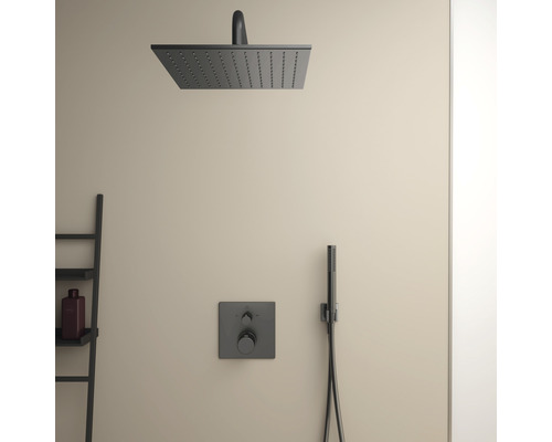 Duschsystem mit Kopfbrause, Handbrause und Thermostat