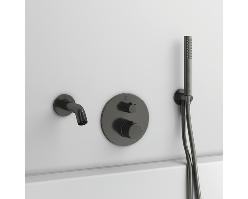 Unterputz-Badarmatur mit Handbrause