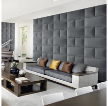 Wandkissen Kingston grau Gewebte-Optik 30 x 30 cm