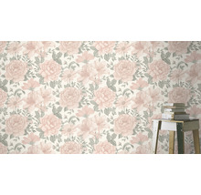 Tapete mit Rosen und Blumenmuster