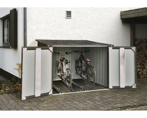 Fahrradgarage für 4 Fahrräder 26“ 192 x 192 cm anthrazit