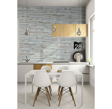 Feinsteinzeug Dekorfliese Tribeca wall aqua 32 x 62,5 x 0,9 cm-thumb-2