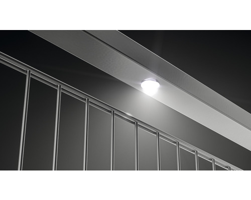 Beleuchtungsset ALBERTS Highlight mit 2 Leuchtmittel für 4 m Zaunlänge 
aufsteckbar, RAL 7016 anthrazit ( 1 Leuchtmittel pro 2 m Zaunelement )-0