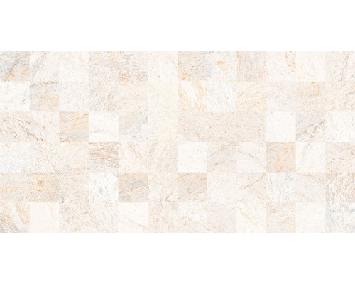 Feinsteinzeug Dekorfliese Quarzite blanco 32 x 62,5 x 0,9 cm