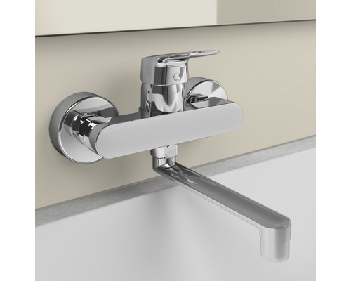 Wandbatterie für die Küche mit Auslauf