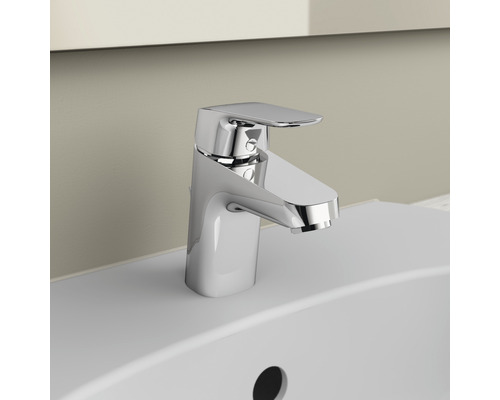 Waschtischarmatur aus Metall, Aufsicht