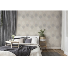 Vliestapete 93791-2 Kreisdekor beige