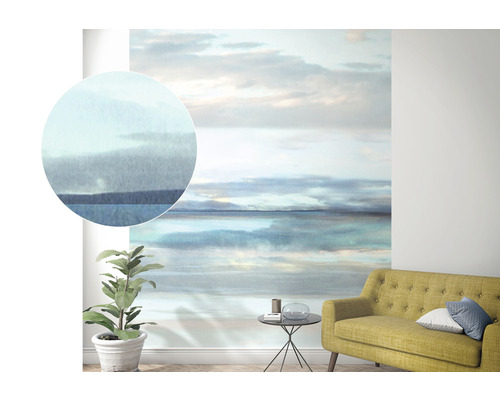 Wandbild mit Landschaftsmotiv in einem Wohnzimmer