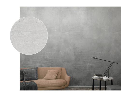 Graue Betonoptik-Tapete in Wohnraumumgebung