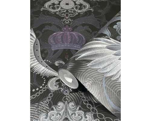 Tapetenrolle mit Kronen und Kettenmuster