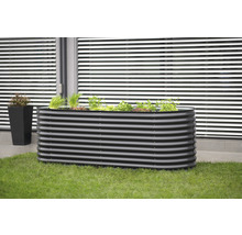 Hochbeet klassisch WESTMANN oval 240 x 80 x 82 cm grau