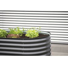 Hochbeet klassisch WESTMANN oval 240 x 80 x 82 cm grau