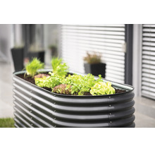 Hochbeet klassisch WESTMANN oval 240 x 80 x 82 cm grau