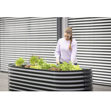 Hochbeet klassisch WESTMANN oval 240 x 80 x 82 cm grau