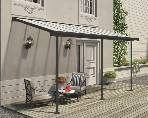 Terrassenüberdachung PALRAM Sierra 447 x 230 cm grau