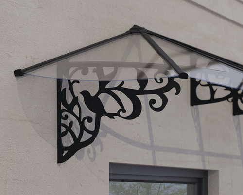 Vordach mit Vogelmotiv zur Montage über einer Tür