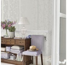 Vliestapete 113341 Laura Ashley Cottonwood Weiss