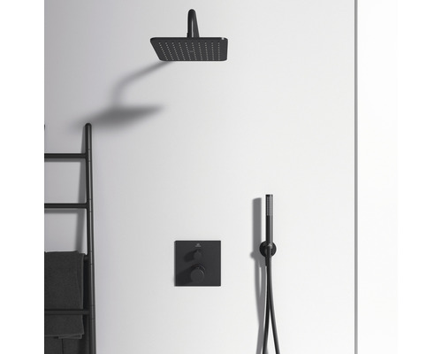 Duschsystem mit Kopfbrause, Handbrause und Thermostatarmatur