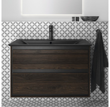 Waschtischunterschrank Ideal Standard Connect Air BxHxT 51,7 x 44 cm x 80 cm Frontfarbe nuss schwarz matt holzdekor R0474NE-thumb-4