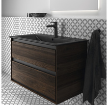 Waschtischunterschrank Ideal Standard Connect Air BxHxT 51,7 x 44 cm x 80 cm Frontfarbe nuss schwarz matt holzdekor R0474NE-thumb-3