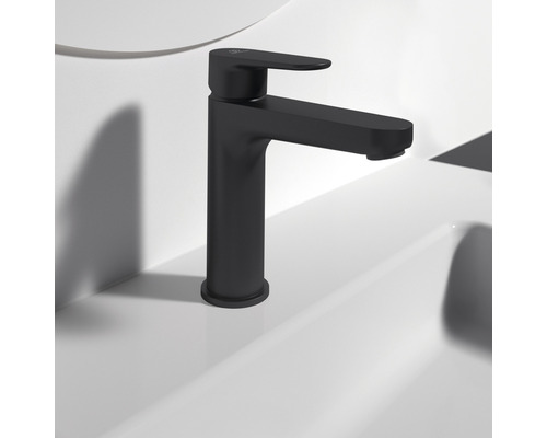 Schwarzer Waschtisch Einhebelmischer