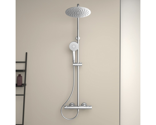 Duschsystem mit Kopfbrause und Handbrause zur Wandmontage