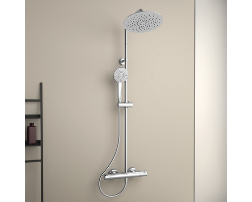Duschsystem mit Kopfbrause, Handbrause und Thermostatarmatur