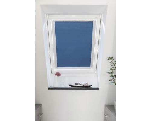 Lichtblick Dachfenster Sonnenschutz Thermofix blau 59x113,5 cm