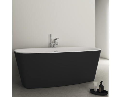 Badewanne Ideal Standard Dea 75 x 170 cm schwarz weiß matt K8720V3