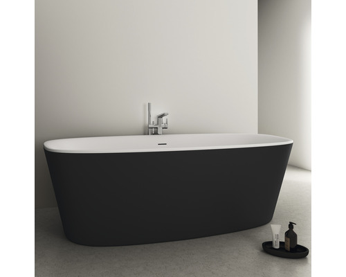 Badewanne Ideal Standard Dea 90 x 190 cm schwarz weiß matt K8722V3