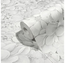 Vliestapete 33952 Botanica Floral weiß grau-thumb-5